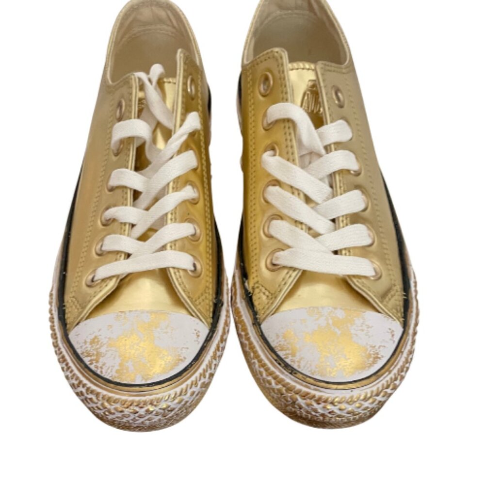 Converse Chuck Taylor All Star Chrome Gold Leather Shoe